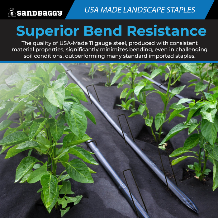 Standard 9-Inch Landscape Staples – USA Made, 11 Gauge Steel