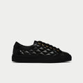 star black quilted trainers for bunions side view