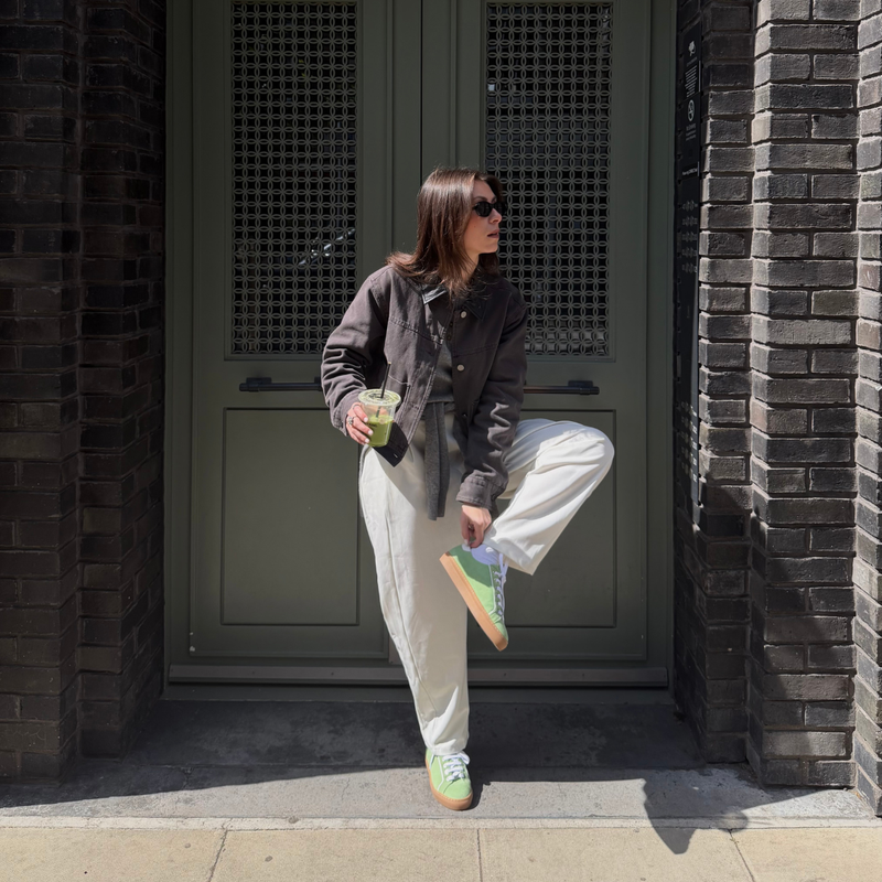 Star - Matcha Suede Wide Fit Sneakers