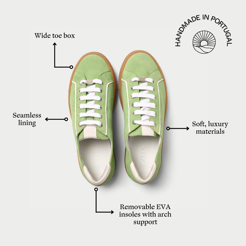 Star - Matcha Suede Wide Fit Sneakers