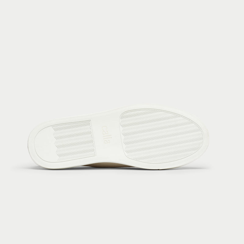 Star white leather sneaker sole view