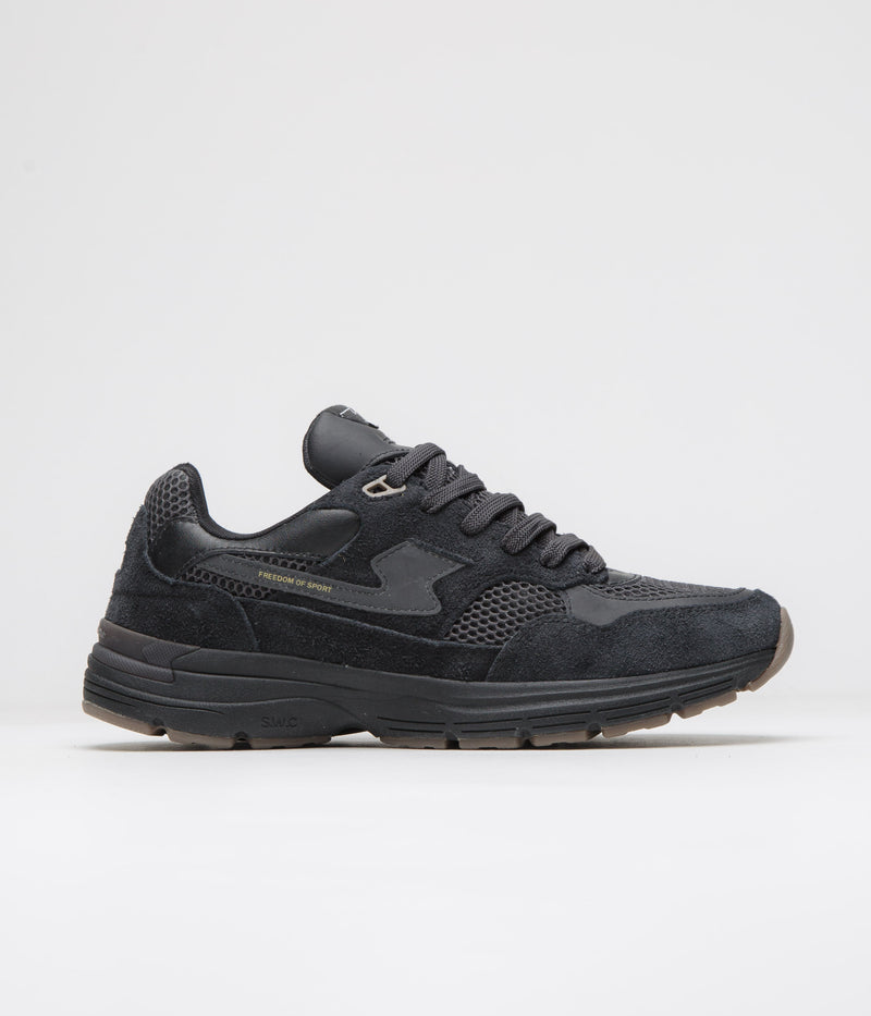 Stepney Workers Club Amiel S-Strike Geo-Merged Shoes in Tech Black