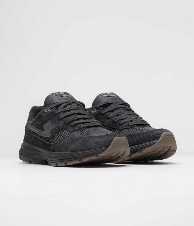 Stepney Workers Club Amiel S-Strike Geo-Merged Shoes in Tech Black