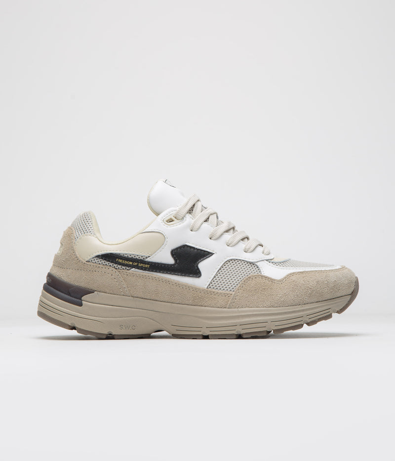 Stepney Workers Club Amiel S-Strike Geo-Merged Shoes in Winter and White