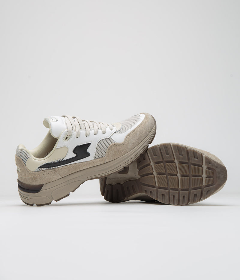 Stepney Workers Club Amiel S-Strike Geo-Merged Shoes in Winter and White