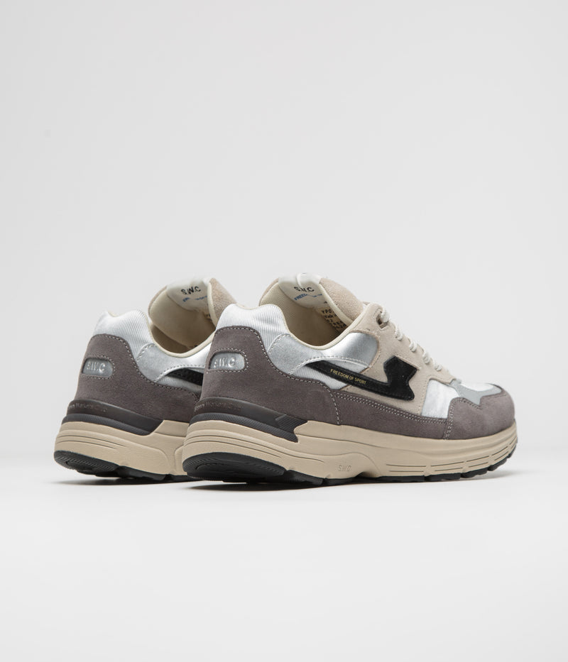 Stepney Workers Club Amiel S-Strike Suede Shoes in Silver and Smoke