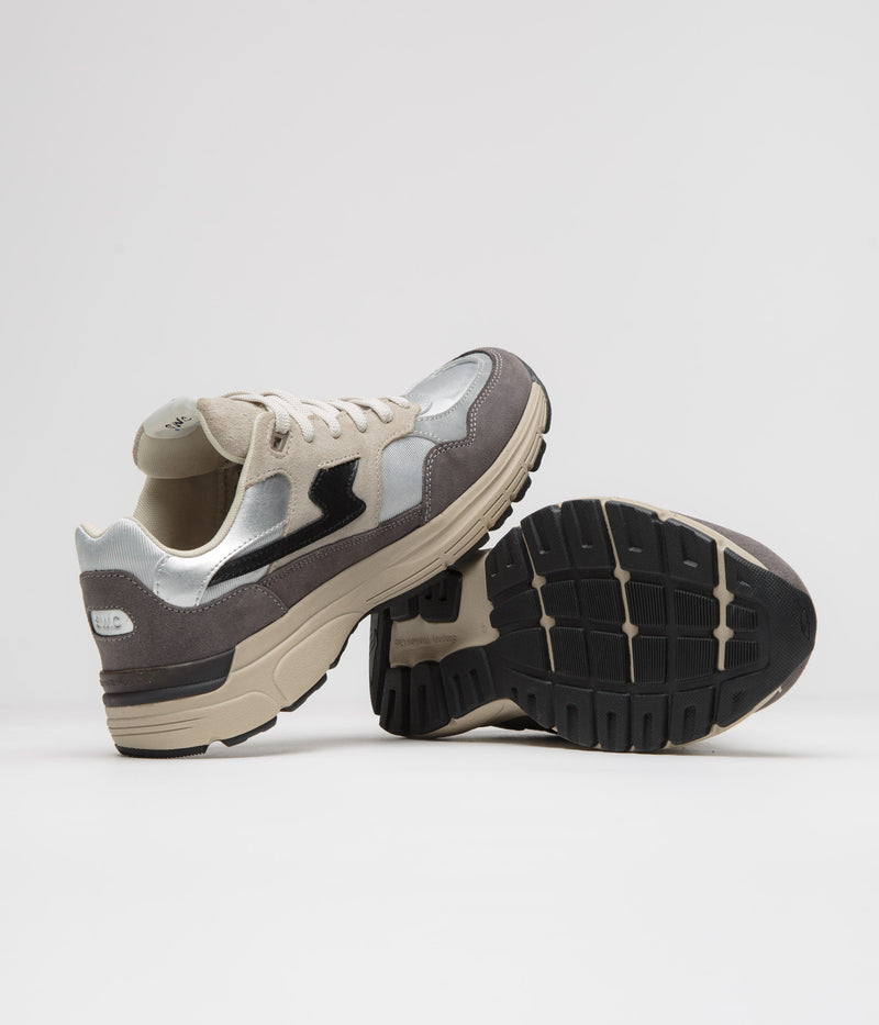 Stepney Workers Club Amiel S-Strike Suede Shoes in Silver and Smoke