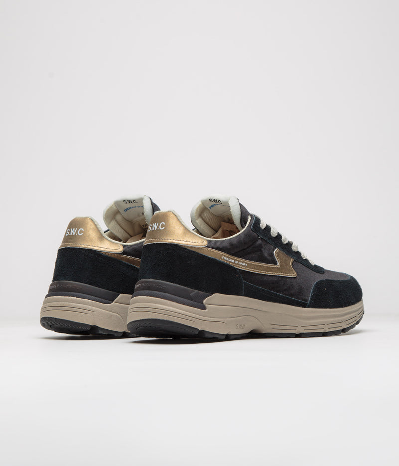 Stepney Workers Club Osier S-Strike Geo-Merged Shoes in Black and Gold