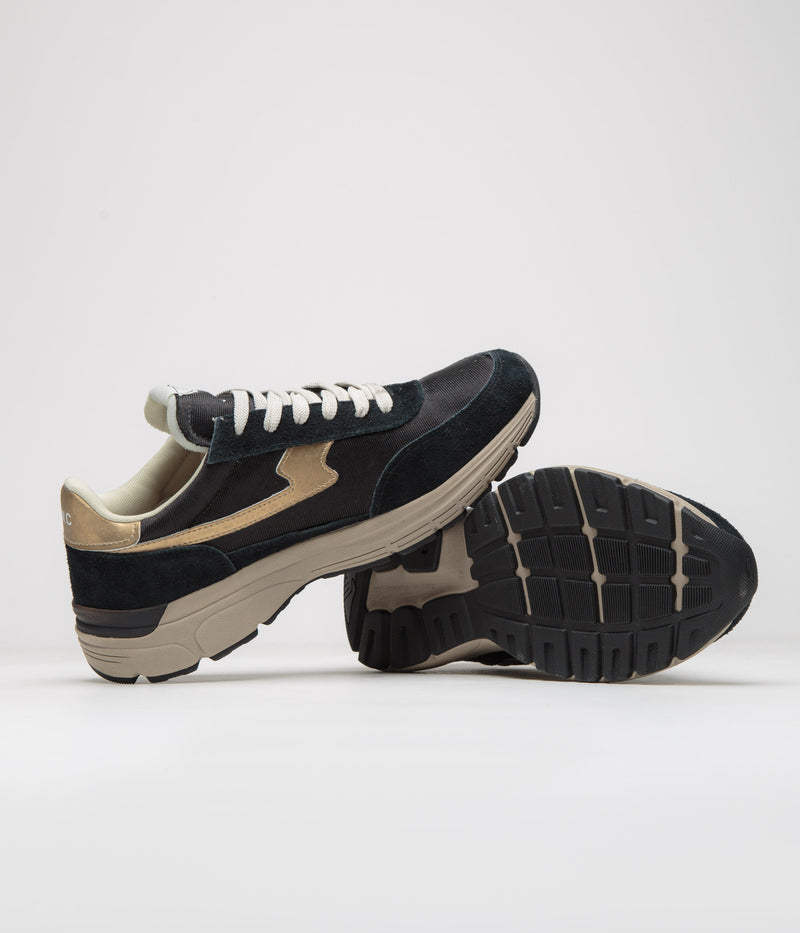 Stepney Workers Club Osier S-Strike Geo-Merged Shoes in Black and Gold