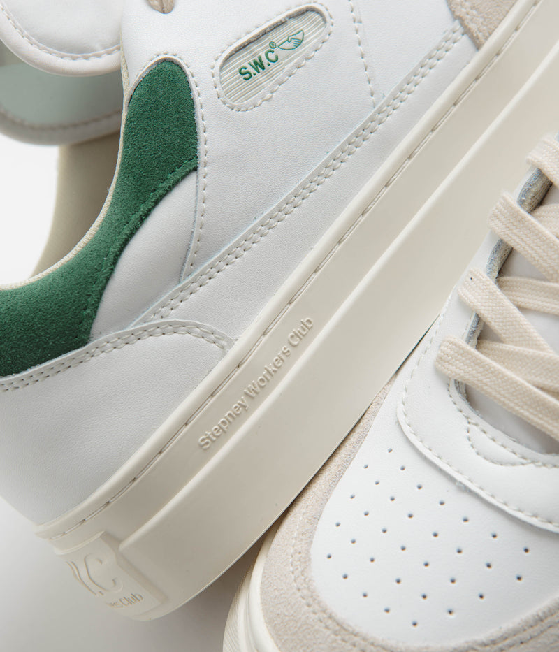 Stepney Workers Club Pearl Shoes in White and Green