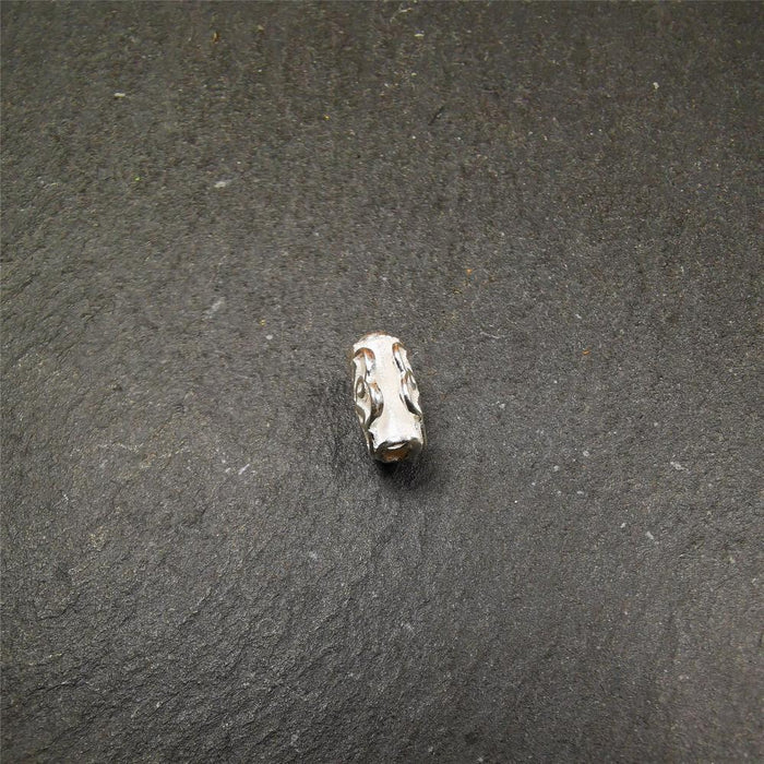 Sterling Silver Lucky Knot Bead,0.4" - Tibetan Buddhist art, view 7