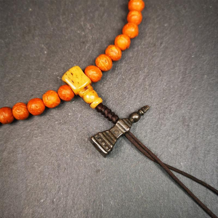 Stupa Amulet 1.22" - Tibetan Buddhist amulet, front view