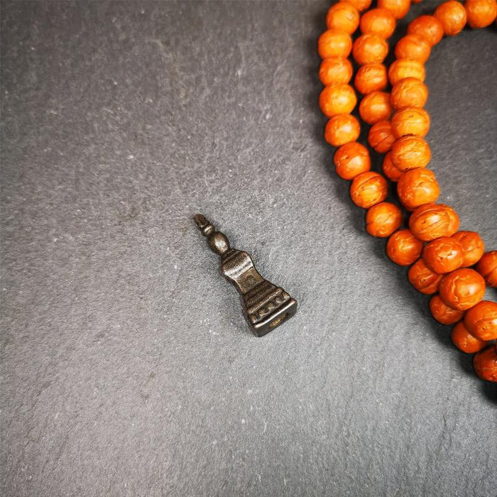 Stupa Amulet 1.22" - Tibetan Buddhist amulet, view 4