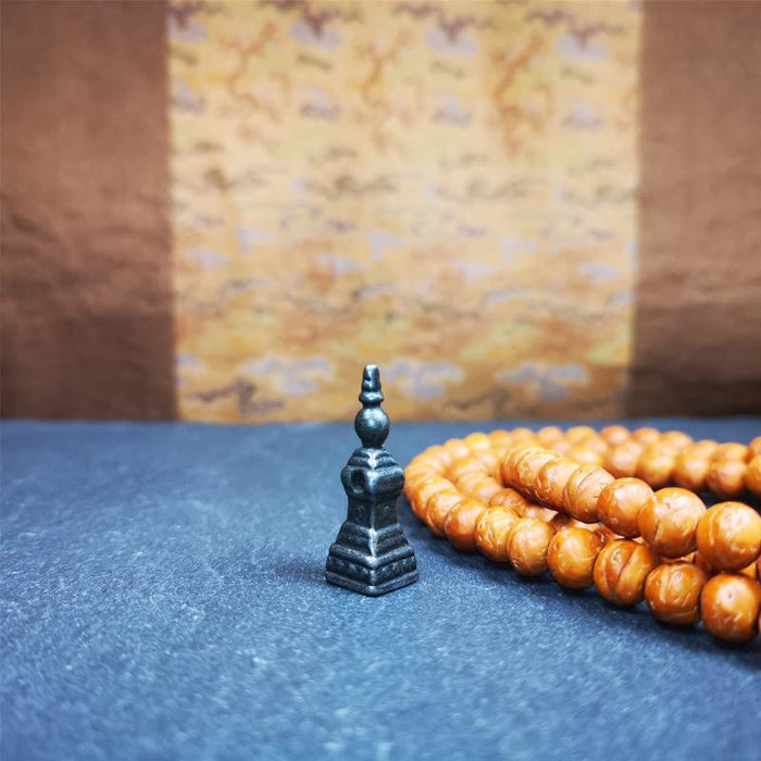Stupa Amulet 1.22" - Tibetan Buddhist amulet, view 5