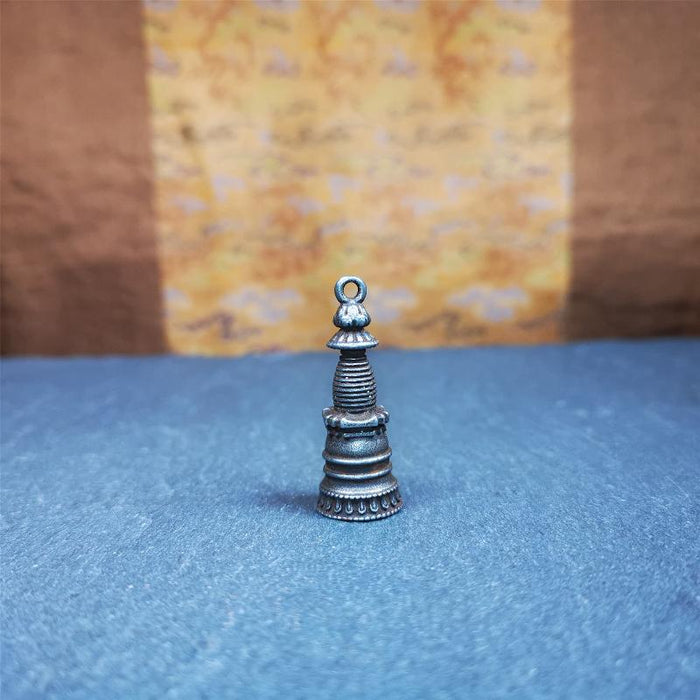 Stupa Amulet 1.38" - Tibetan Buddhist amulet, view 5