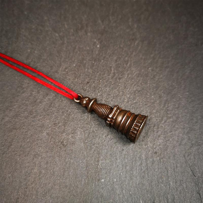 Stupa Amulet 1.38" - Tibetan Buddhist amulet, view 7