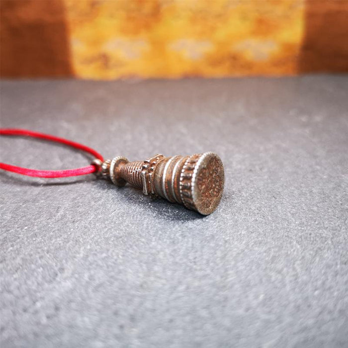 Stupa Amulet 1.38" - Tibetan Buddhist amulet, view 8