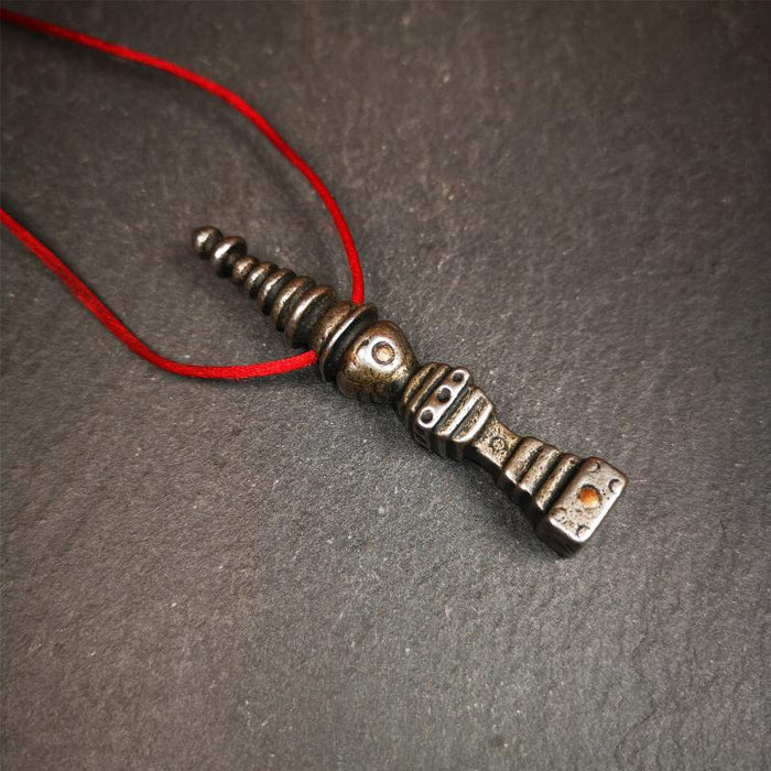 Stupa Amulet 2.56" - Tibetan Buddhist amulet, view 6