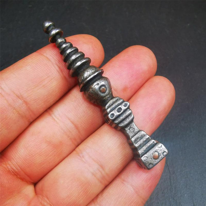 Stupa Amulet 2.56" - Tibetan Buddhist amulet, view 7