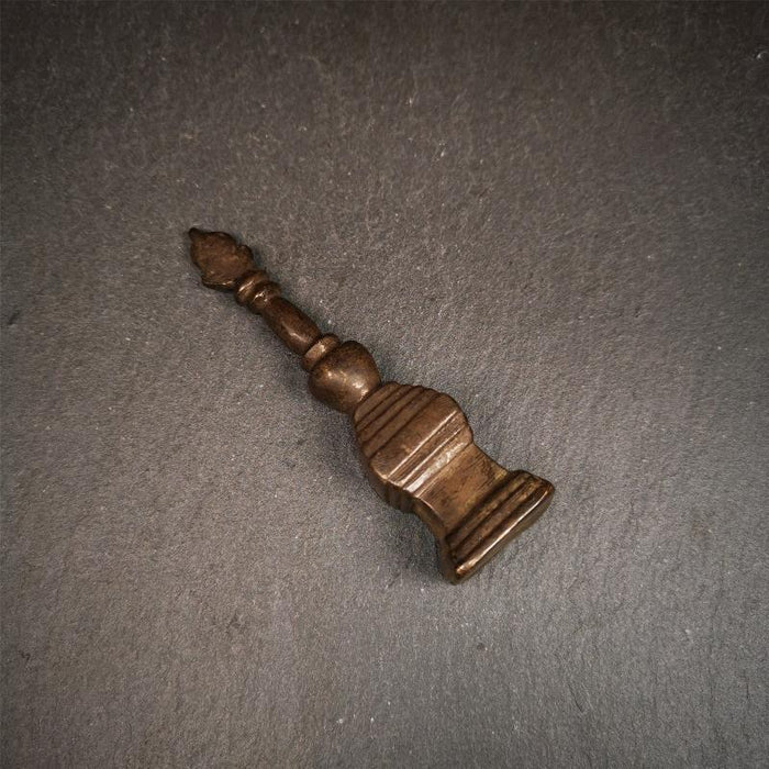 Stupa Amulet 3.35" - Tibetan Buddhist amulet, view 4