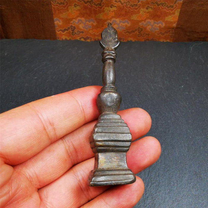 Stupa Amulet 3.35" - Tibetan Buddhist amulet, view 7