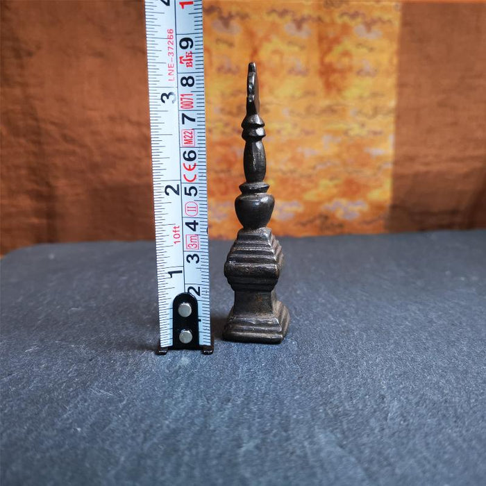 Stupa Amulet 3.35" - Tibetan Buddhist amulet, view 8