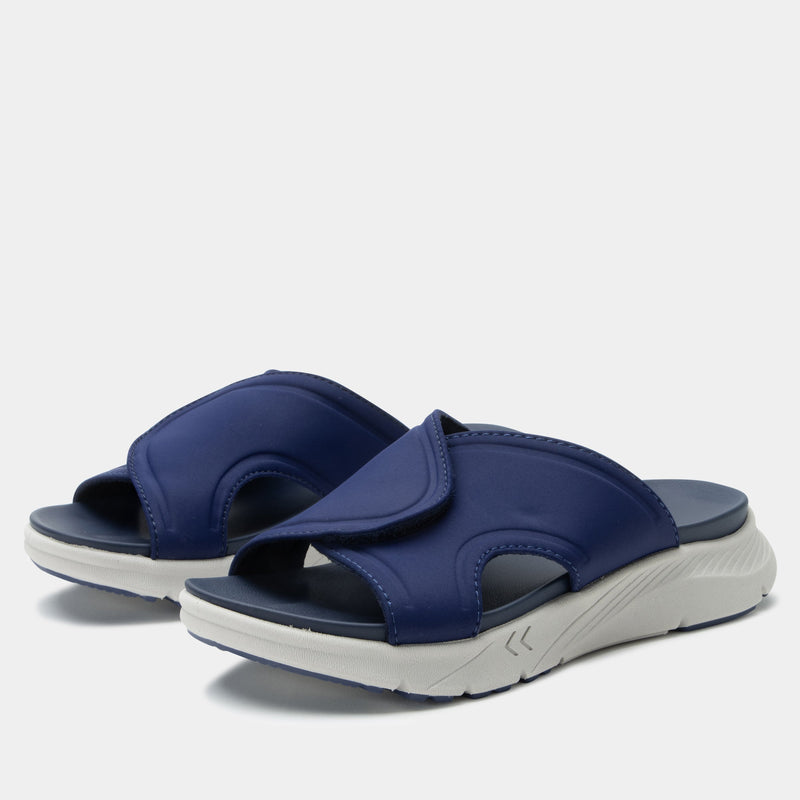 Sunie Navy Sandal | Alegria Shoes