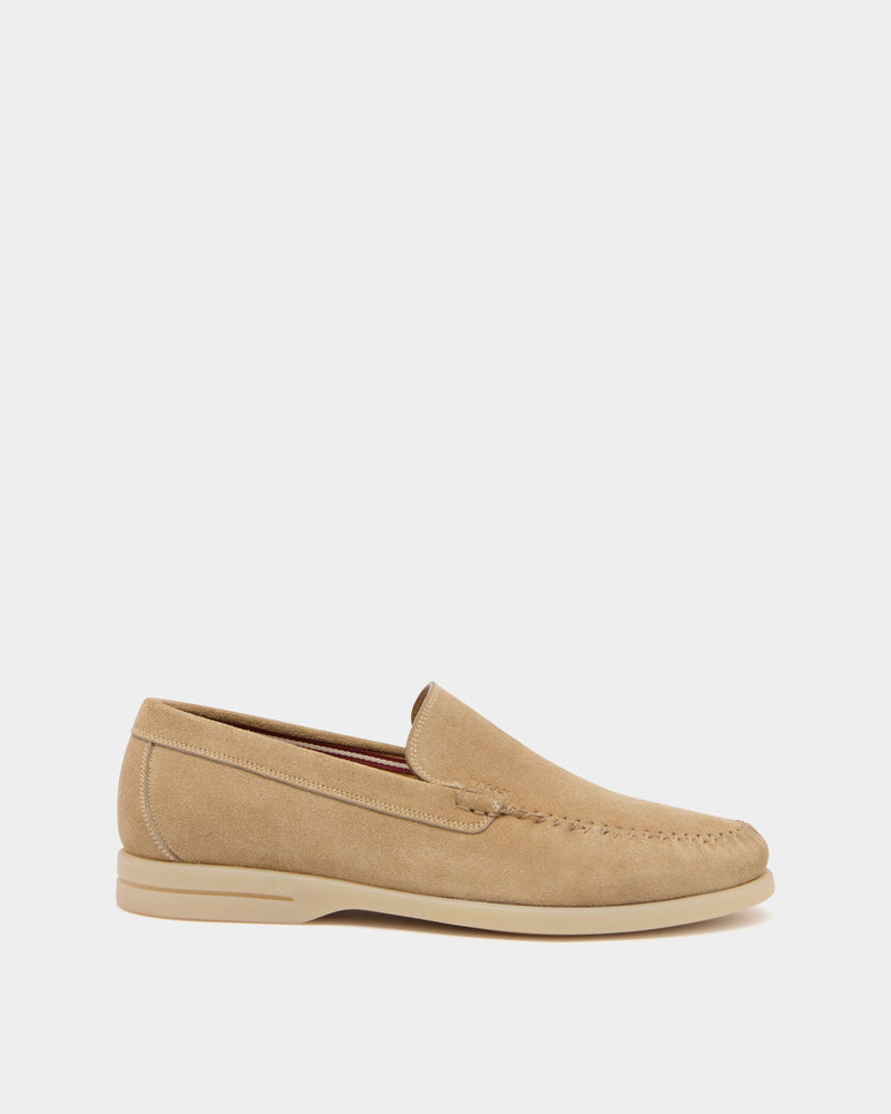 Switz Moc Loafer in Light Beige Suede