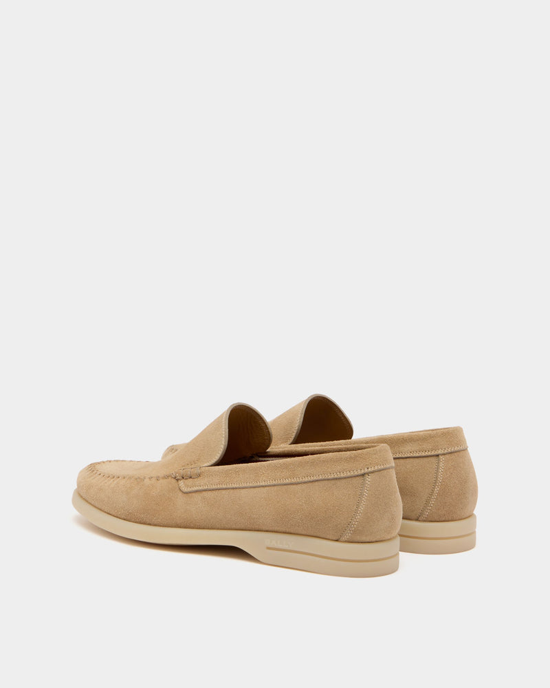 Switz Moc Loafer in Light Beige Suede