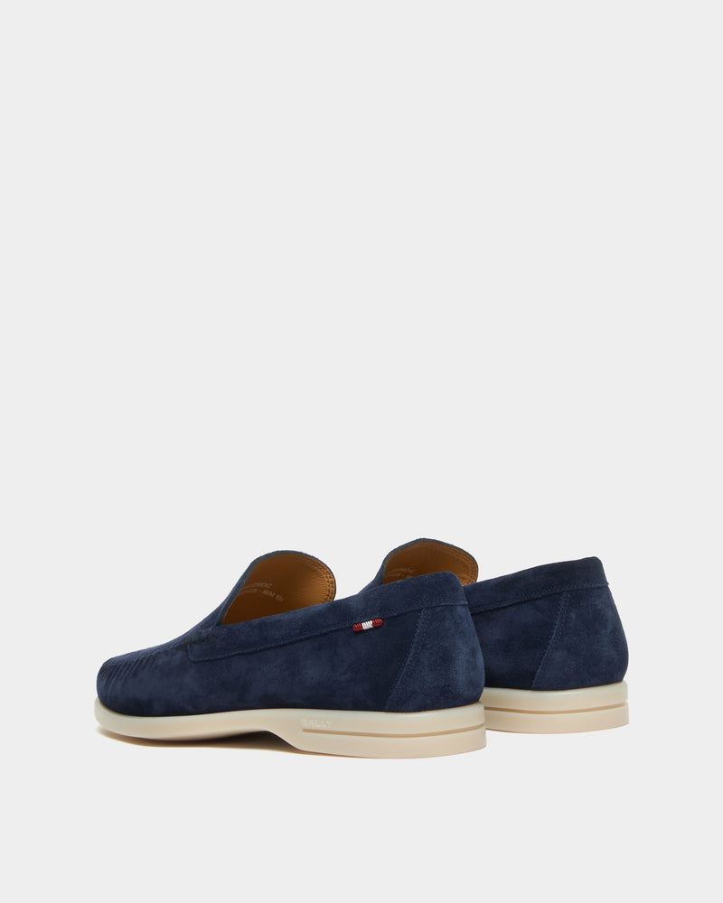 Switz Moc Loafer in Navy Blue Suede