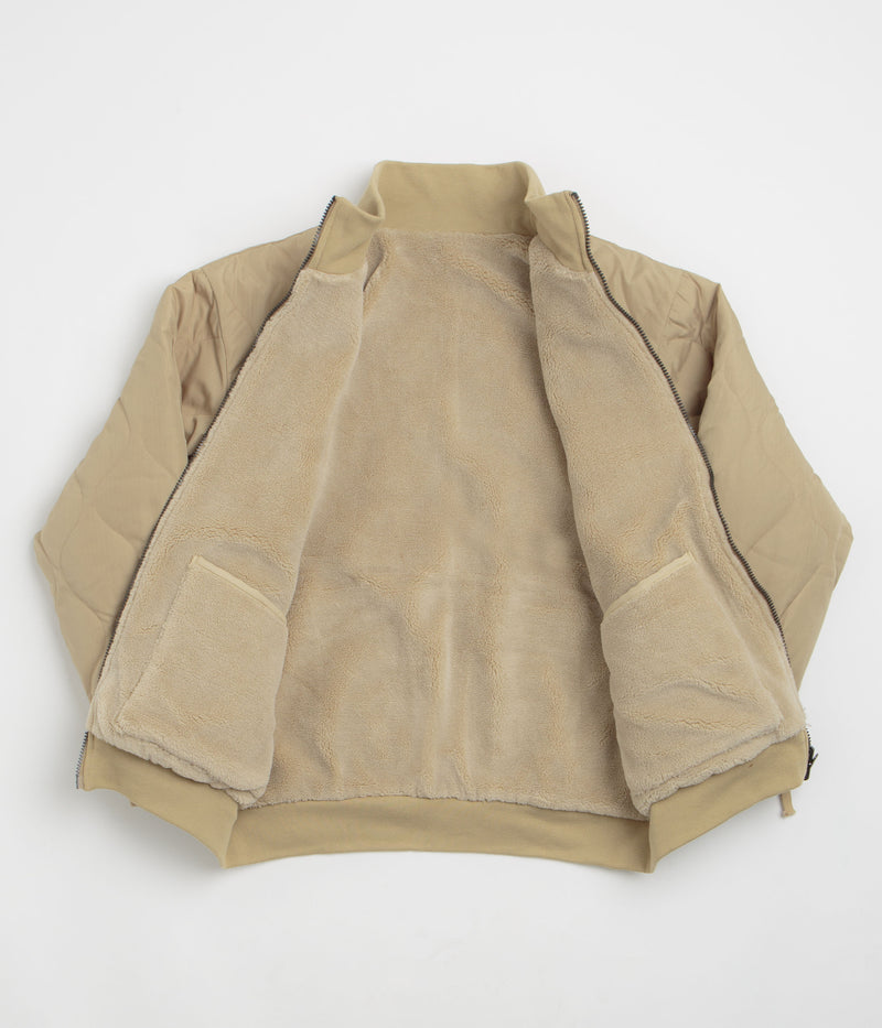 Taion Military Reversible Hi Neck Down Jacket in Coyote and Beige