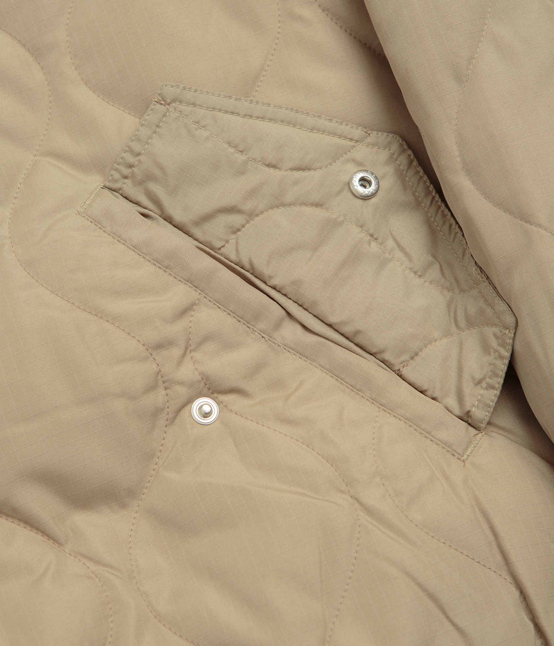 Taion Military Reversible Hi Neck Down Jacket in Coyote and Beige