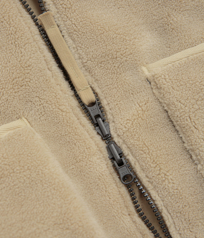 Taion Military Reversible Hi Neck Down Jacket in Coyote and Beige