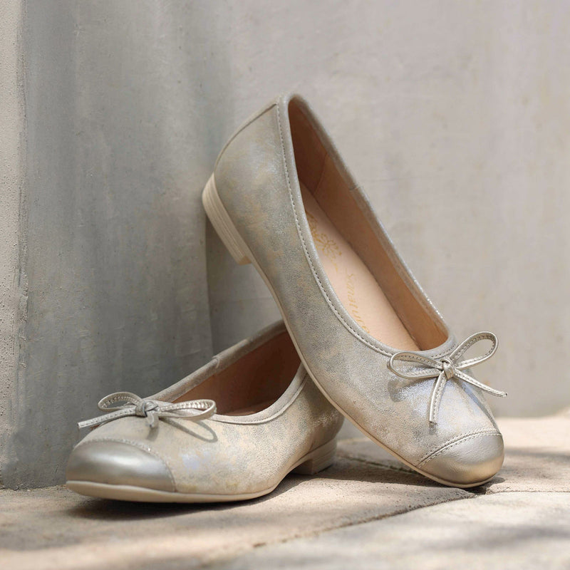 Talya Champagne Mist Shoe | Alegria Shoes
