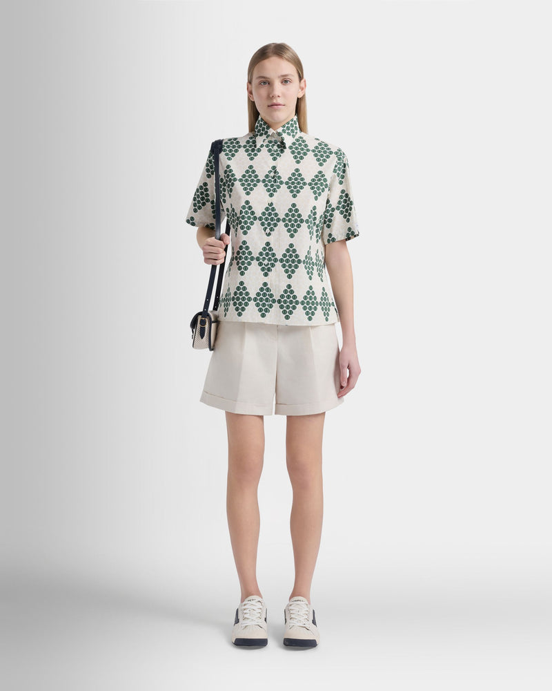 Tennis Collection Shorts in Ivory Cotton