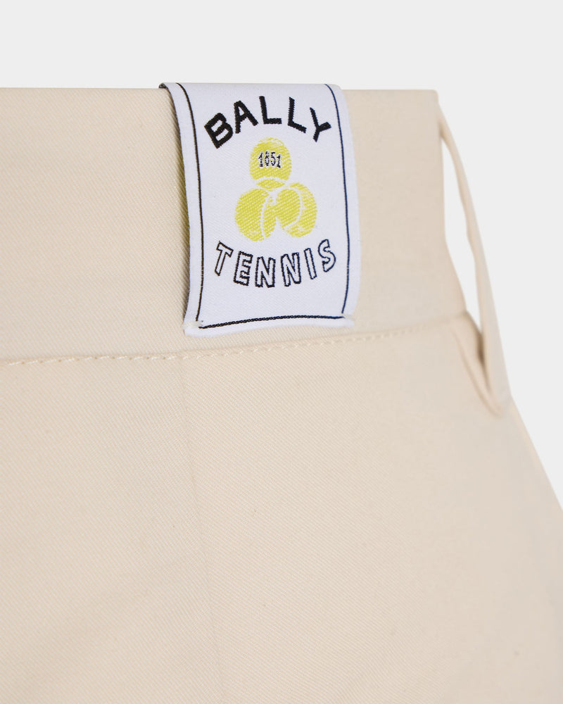 Tennis Collection Shorts in Ivory Cotton