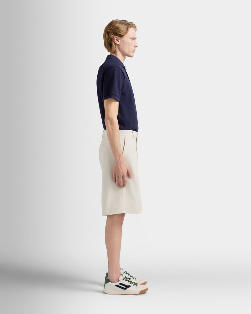 Tennis Collection Shorts in Ivory Cotton