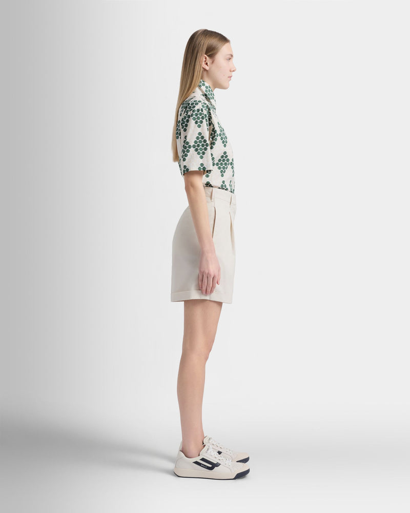 Tennis Collection Shorts in Ivory Cotton