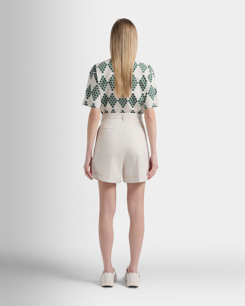 Tennis Collection Shorts in Ivory Cotton