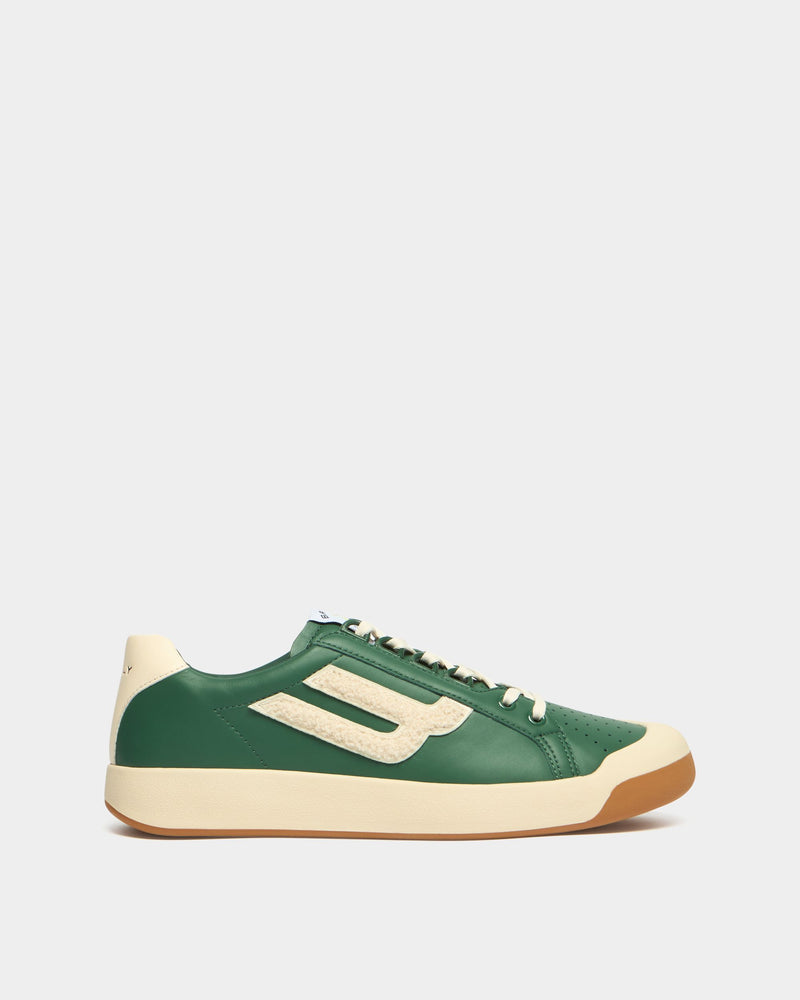 Tennis Collection Sneaker in Green and White Leather