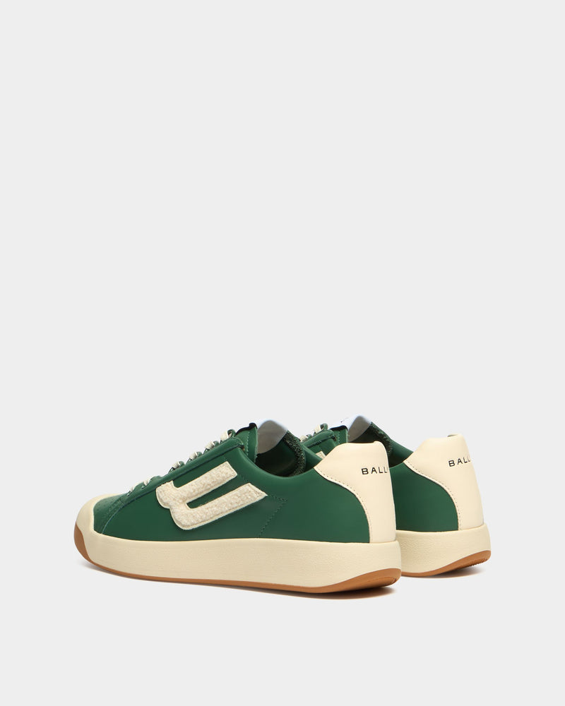 Tennis Collection Sneaker in Green and White Leather