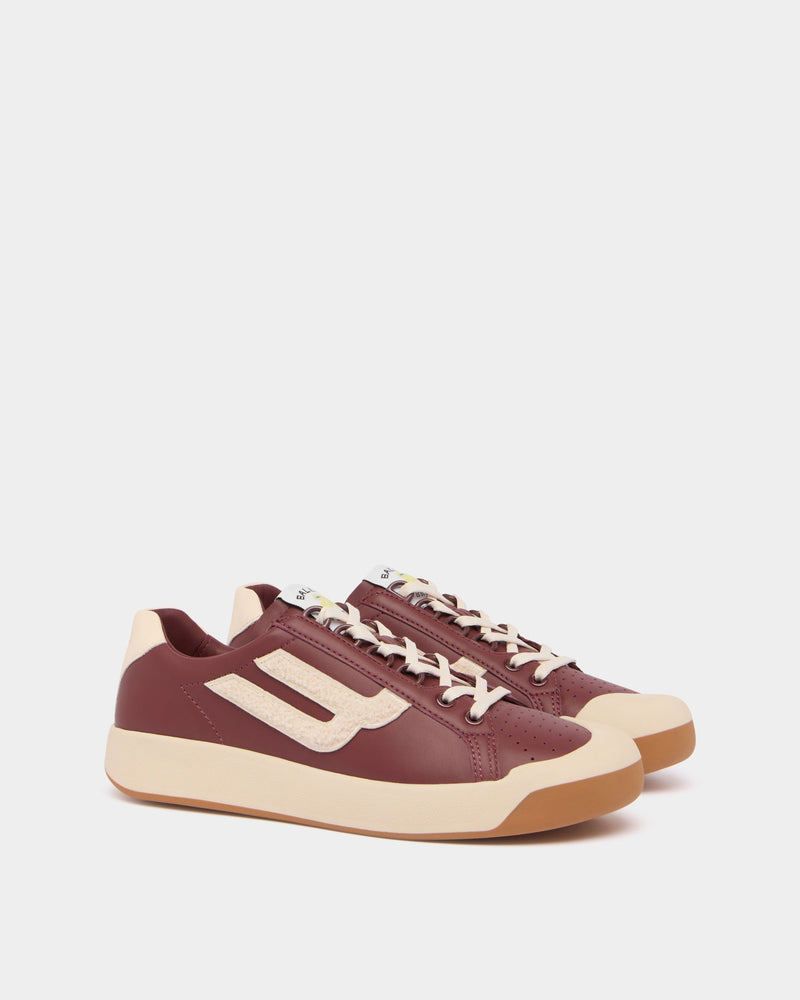 Tennis Collection Sneaker in Heritage Red and Ivory Leather