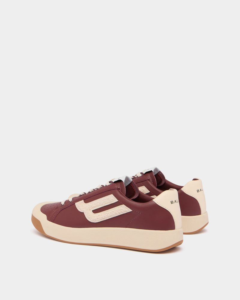 Tennis Collection Sneaker in Heritage Red and Ivory Leather