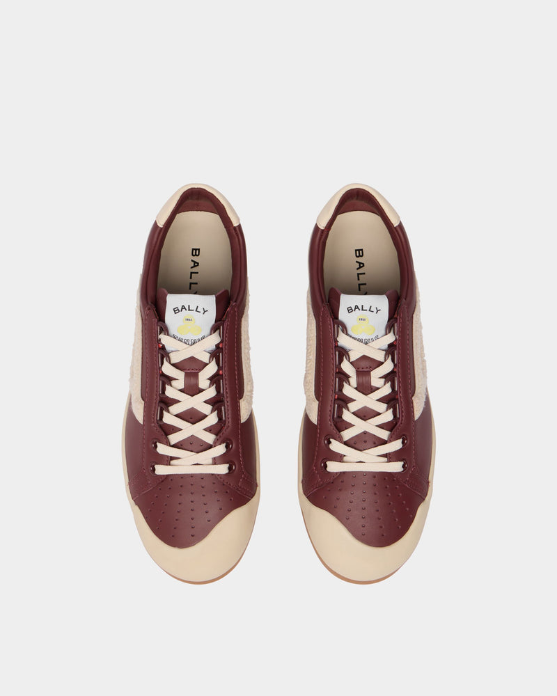 Tennis Collection Sneaker in Heritage Red and Ivory Leather
