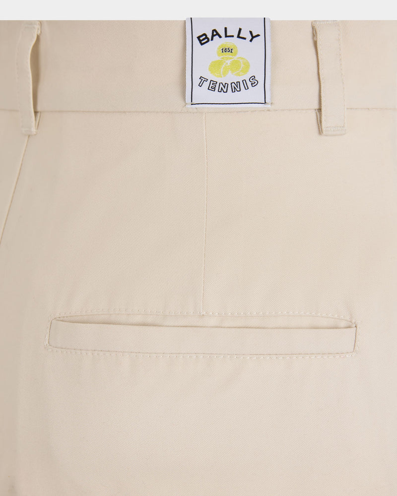 Tennis Collection Trousers in Ivory Cotton