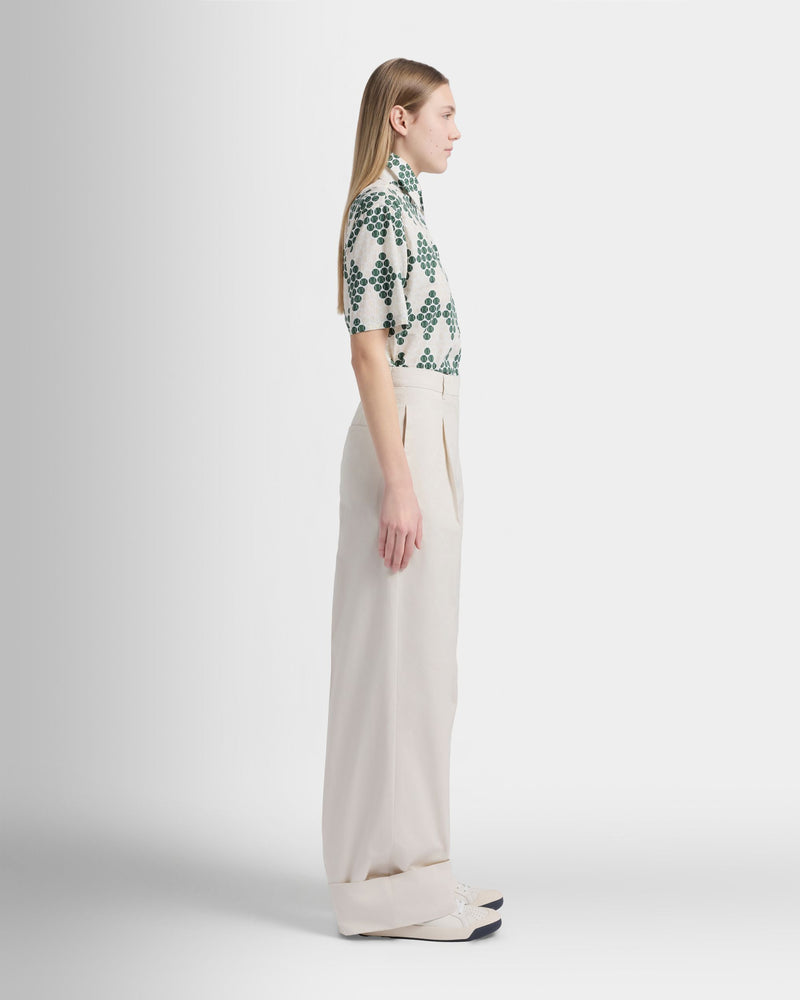 Tennis Collection Trousers in Ivory Cotton