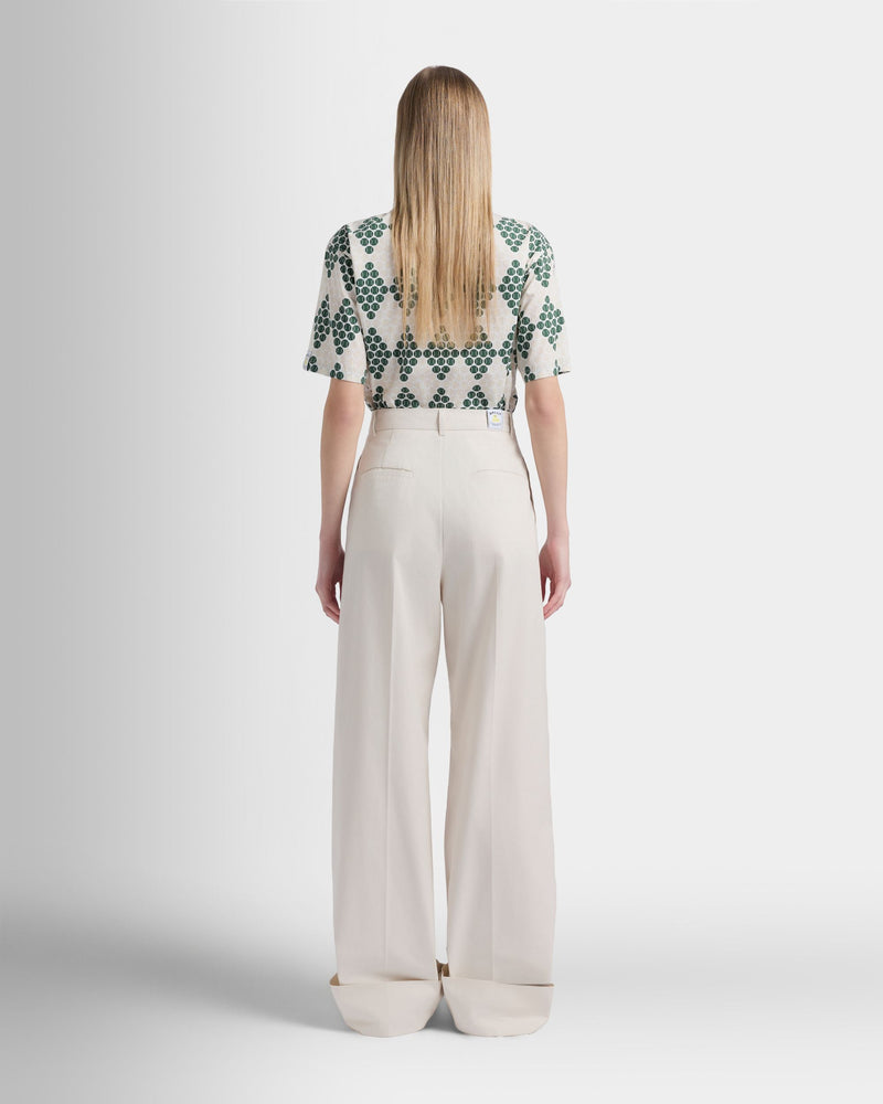 Tennis Collection Trousers in Ivory Cotton
