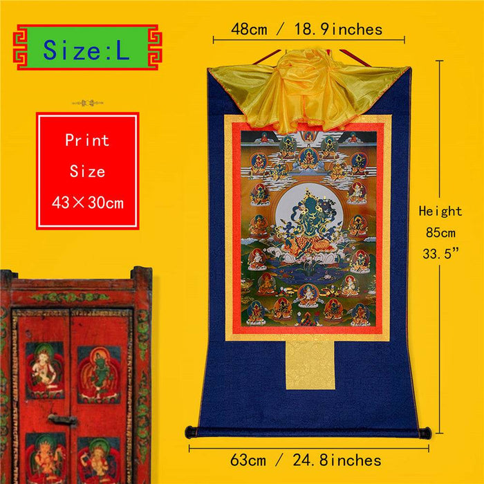 The 21 Taras - Tibetan thangka painting, view 4