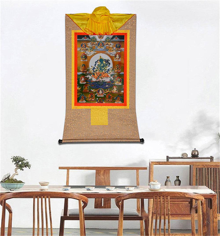 The 21 Taras - Tibetan thangka painting, view 7