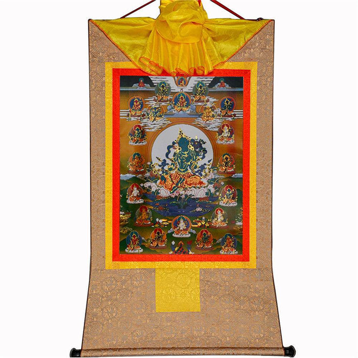 The 21 Taras - Tibetan thangka painting, view 8